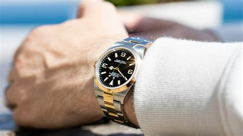 rolex explorer 2 tone